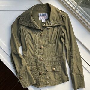 BB Dakota • Women's Light Button-down Green Utility Jacket • Size Small S